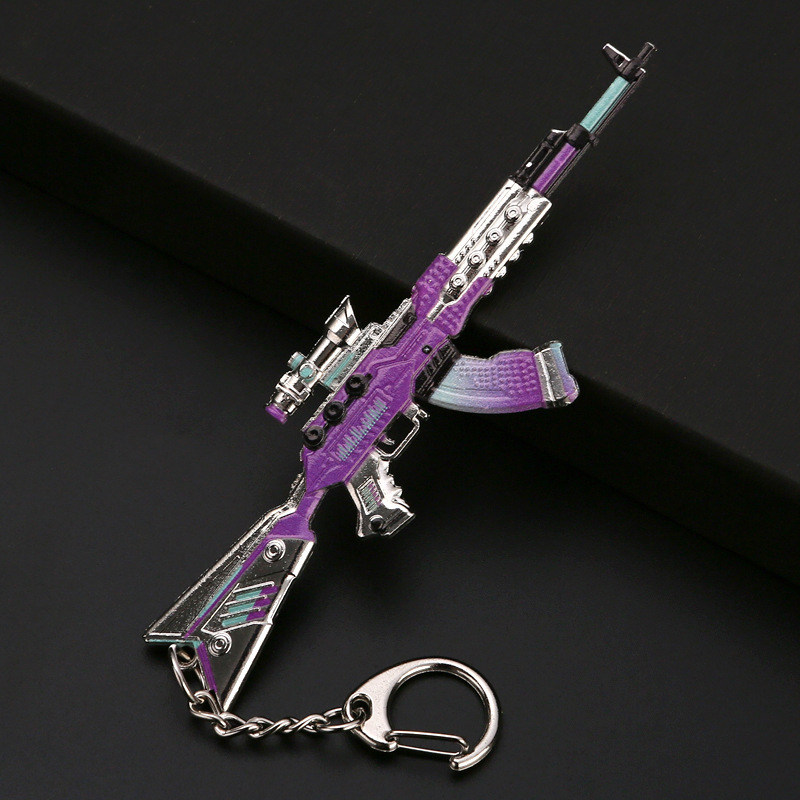 Heping elite rotaļlieta Jauns M416 ādas sakausējuma vistas ieroča modeļa perifērijas atslēgu piekariņš 12cm
