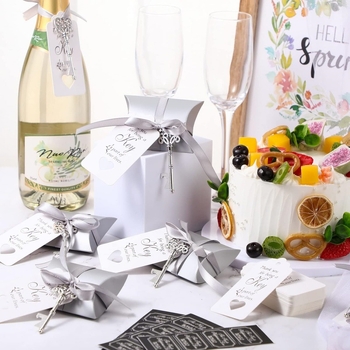 Amazon Wedding Season Vintage Key Ανοιχτήρι Μπουκαλιών Μαξιλάρι Κουτί με Γλυφιτζούρια Νυφικό Γαμήλιο Πάρτι Συνοδευτικό Δώρο Πακέτο 50 τεμαχίων