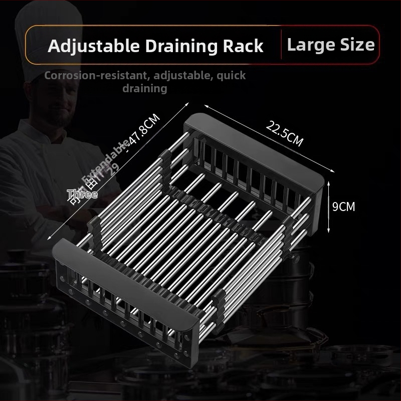 Gamykloje tiesiogiai ištraukiamas virtuvės kriauklės išleidimo krepšelis iš nerūdijančio plieno sutirštintas daržovių baseino išleidimo stovas išleidimo dubeniui