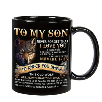 MU VÄIMEHELE Väimees Lõvi Poeg Keraamiline Kohvikruus Hunt Teetass Lõvi