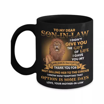 ΣΤΟΝ ΓΑΜΠΡΟ ΜΟΥ ΓΑΜΠΡΟ Λιοντάρι Γιος Κεραμική κούπα καφέ Λύκος Κύπελλο τσαγιού Λιοντάρι