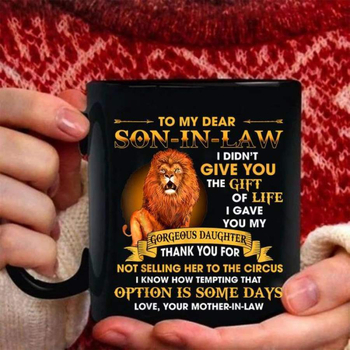 ΣΤΟΝ ΓΑΜΠΡΟ ΜΟΥ ΓΑΜΠΡΟ Λιοντάρι Γιος Κεραμική κούπα καφέ Λύκος Κύπελλο τσαγιού Λιοντάρι