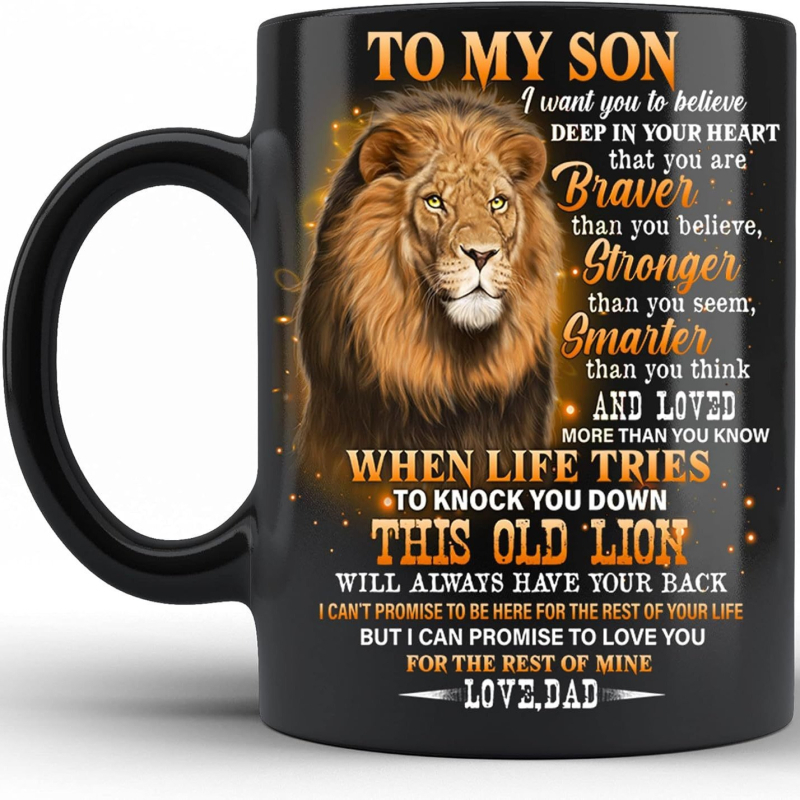 MU VÄIMEHELE Väimees Lõvi Poeg Keraamiline Kohvikruus Hunt Teetass Lõvi