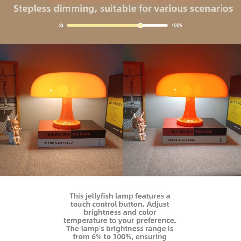 Нощна лампа „Датска гъба“ с кръстосани експлозии, проста всекидневна, нощно шкафче с USB зареждане, двойно предназначение, креативна настолна лампа Zhongshan