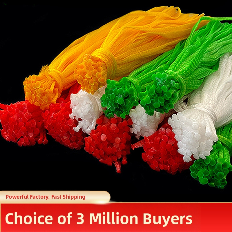 Plastikinis tinklelio maišelis, didmeninė prekyba vaisiais, kaštonų tinklelio maišelis, prekybos centro riešutų pakuotė, nešiojamas nailono ir šilko austas maišelis