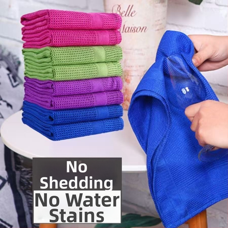 Безшевна кърпа за почистване на стъкло, огледало за баня, абсорбираща, без власинки, кухненска домакинска кърпа, без воден знак, магическа кърпа за почистване