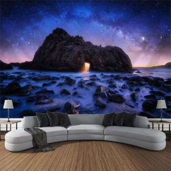 Olos peizažo spausdinimo gobeleno sienų pakabinimas, žvaigždėto dangaus boho kambario gobelenas, namų miegamojo svetainės gobeleno dekoracija