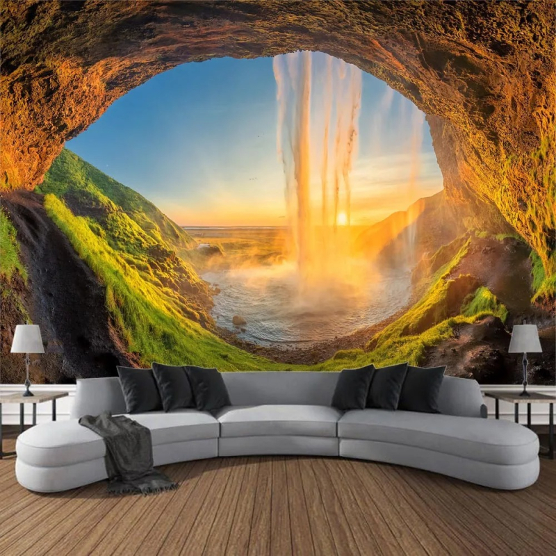 Olos peizažo spausdinimo gobeleno sienų pakabinimas, žvaigždėto dangaus boho kambario gobelenas, namų miegamojo svetainės gobeleno dekoracija