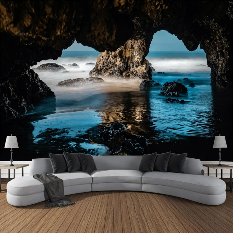 Olos peizažo spausdinimo gobeleno sienų pakabinimas, žvaigždėto dangaus boho kambario gobelenas, namų miegamojo svetainės gobeleno dekoracija