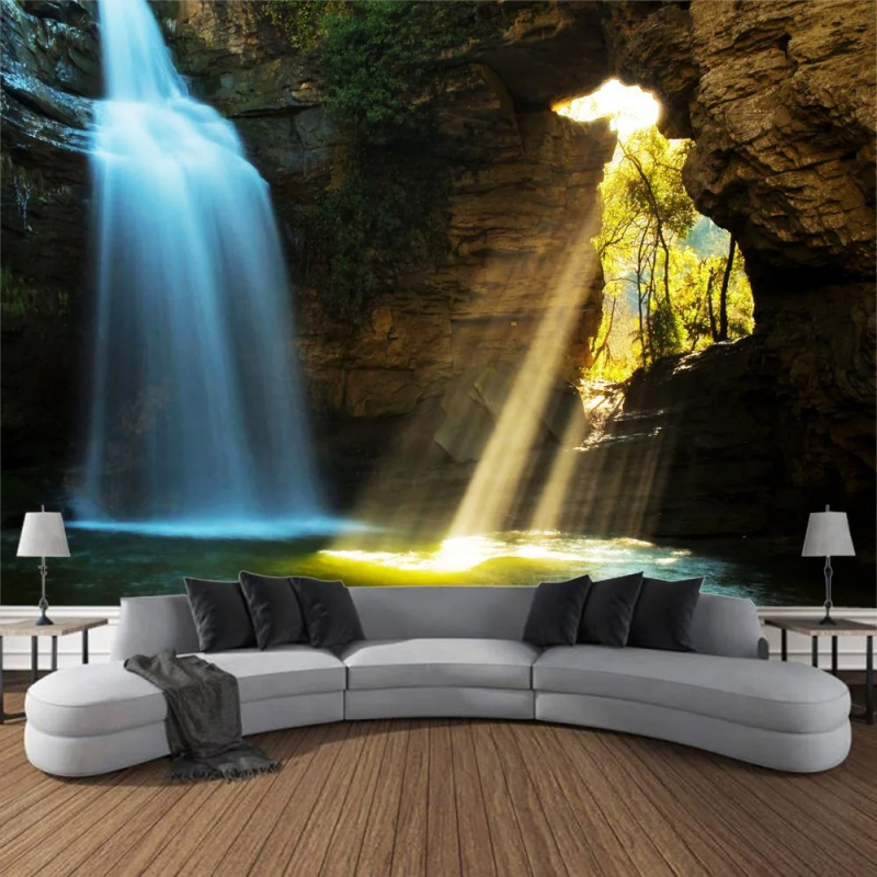 Olos peizažo spausdinimo gobeleno sienų pakabinimas, žvaigždėto dangaus boho kambario gobelenas, namų miegamojo svetainės gobeleno dekoracija