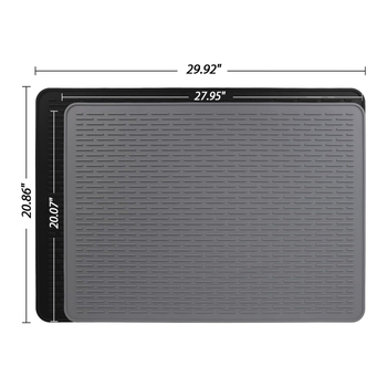 Διασυνοριακό προστατευτικό μαξιλαράκι σιλικόνης 20*28 ιντσών για ηλεκτρική κουζίνα, κάλυμμα σόμπας με κάθετο σχέδιο, μαξιλαράκι σιλικόνης για αποστράγγιση