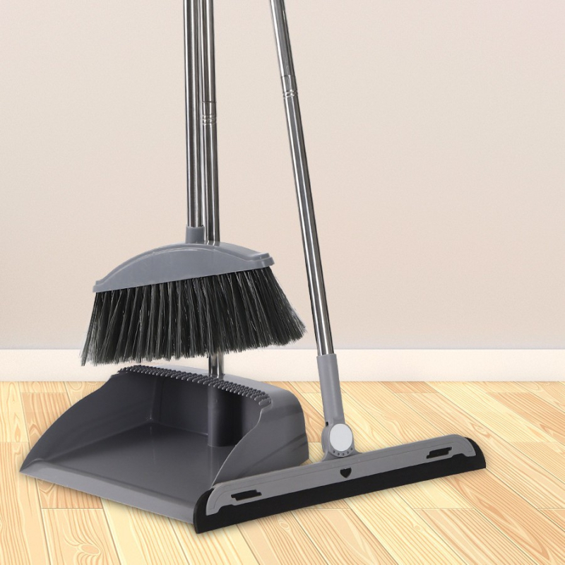 Tiesioginis gamyklinis šluotos kostiumas, didmeninė prekyba buitine minkšta vilnone šluota, plastikinė šluota, nelimpanti, plaukai, ilgi grandymo dantys, šiukšlių semtuvėlis