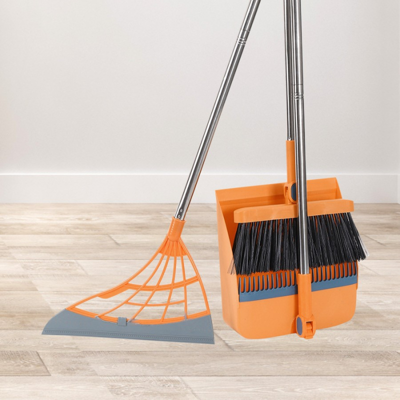 Tiesioginis gamyklinis šluotos kostiumas, didmeninė prekyba buitine minkšta vilnone šluota, plastikinė šluota, nelimpanti, plaukai, ilgi grandymo dantys, šiukšlių semtuvėlis