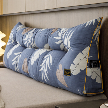 Trikampė lovos galvūgalio pagalvėlė, paprasta, didelė atlošo pagalvėlė, dvigulės lovos galvūgalis, minkštas pagalvėlė, „Lazy Rice“ tarpvalstybinė kompresija