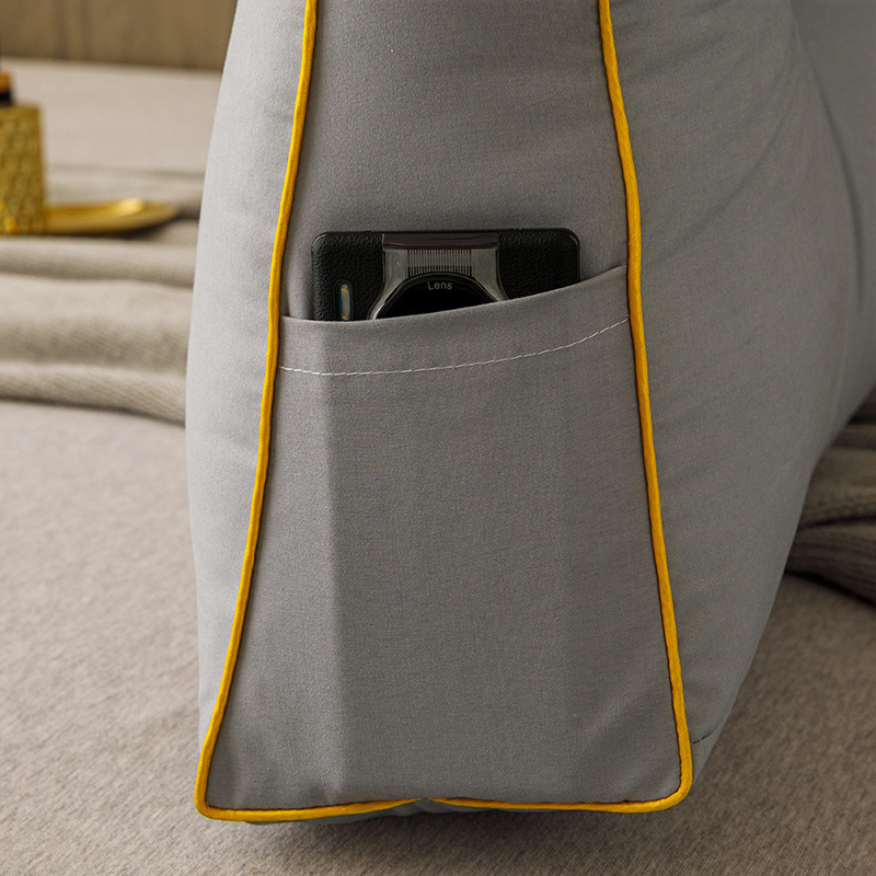 Trikampė lovos galvūgalio pagalvėlė, paprasta, didelė atlošo pagalvėlė, dvigulės lovos galvūgalis, minkštas pagalvėlė, „Lazy Rice“ tarpvalstybinė kompresija