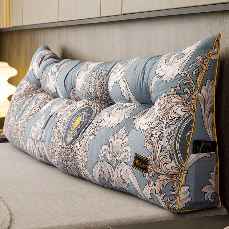 Trikampė lovos galvūgalio pagalvėlė, paprasta, didelė atlošo pagalvėlė, dvigulės lovos galvūgalis, minkštas pagalvėlė, „Lazy Rice“ tarpvalstybinė kompresija