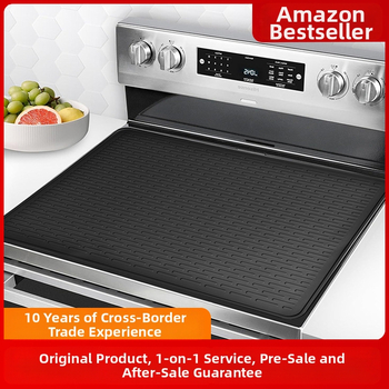 Tarpvalstybinis silikoninis viryklės kilimėlis, viryklės viršutinis dangtis, apsauginis dangtis, virtuvės stalviršio didelis drenažo kilimėlis, daugiafunkcis neslystantis šilumos izoliacinis kilimėlis