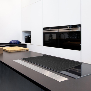 Tarpvalstybinis silikoninis viryklės kilimėlis, viryklės viršutinis dangtis, apsauginis dangtis, virtuvės stalviršio didelis drenažo kilimėlis, daugiafunkcis neslystantis šilumos izoliacinis kilimėlis