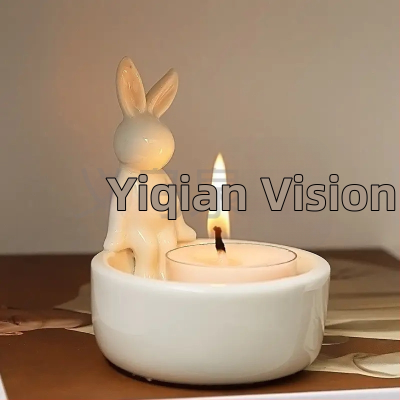 „Ins“ dervos animacinio zuikio žvakidė, „Nordic Home Aromatherapy“ žvakių reikmenys, namų apyvokos reikmenys, tarpvalstybiniai dervos amatai