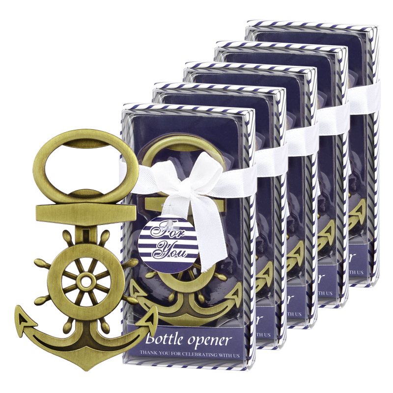 Креативен метален отварачка за бутилки бира, подарък за сватбени принадлежности, подарък за връщане на сватба, нов отварачка за бутилки с котва