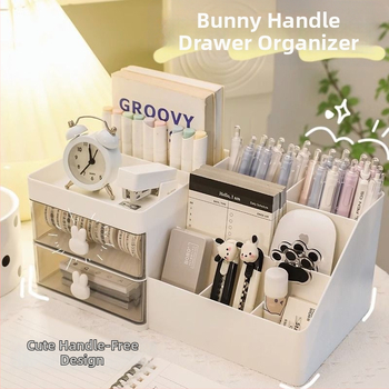 Кутия за съхранение на канцеларски материали тип чекмедже, козметична кутия с голям капацитет, многофункционална, студентска химикалка Conner Simple