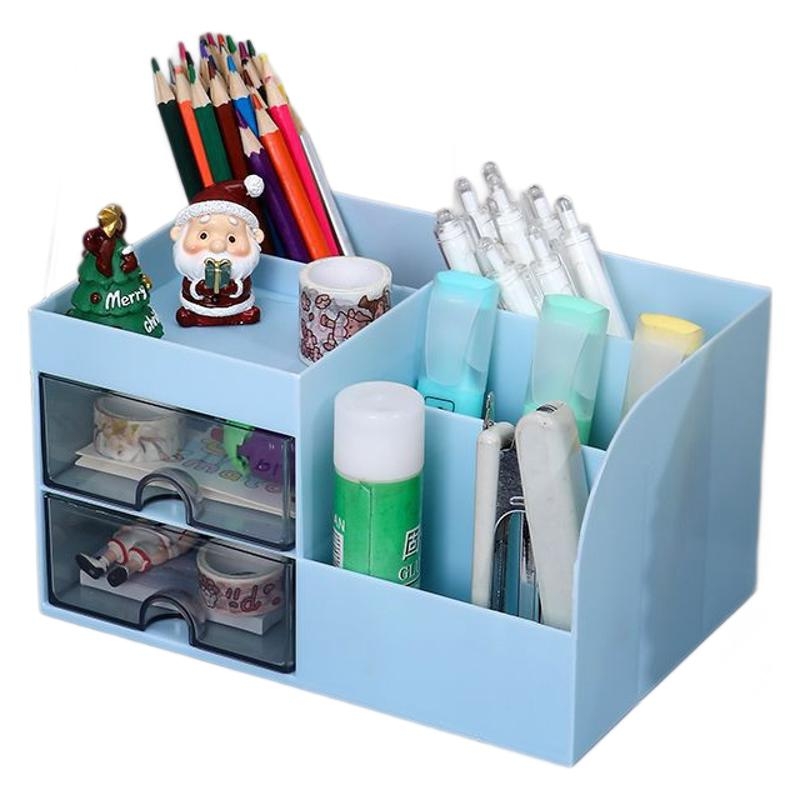 Кутия за съхранение на канцеларски материали тип чекмедже, козметична кутия с голям капацитет, многофункционална, студентска химикалка Conner Simple
