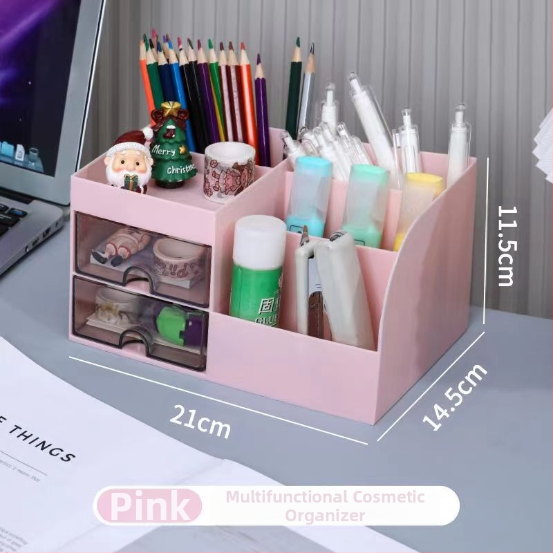 Кутия за съхранение на канцеларски материали тип чекмедже, козметична кутия с голям капацитет, многофункционална, студентска химикалка Conner Simple