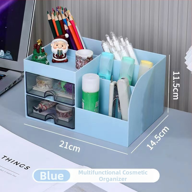 Кутия за съхранение на канцеларски материали тип чекмедже, козметична кутия с голям капацитет, многофункционална, студентска химикалка Conner Simple