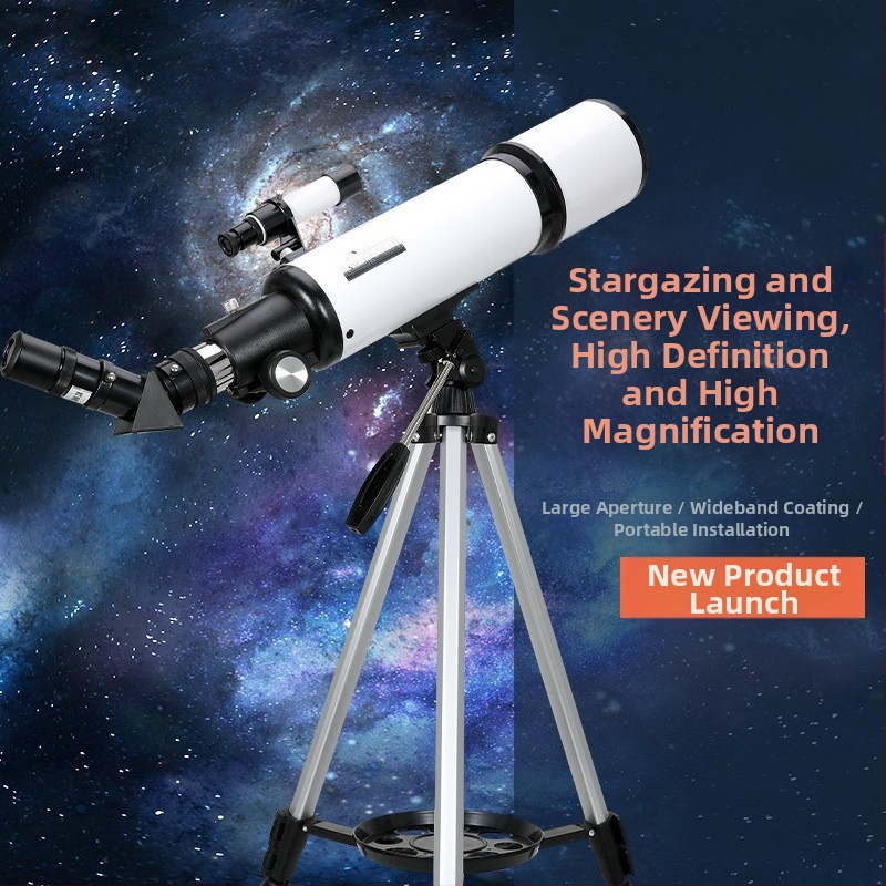 Трансграничен астрономически телескоп, професионален астрономически телескоп за наблюдение на звезди 70500, астрономически телескоп за дълбок космос, начално ниво, високоенергийна студентска раница