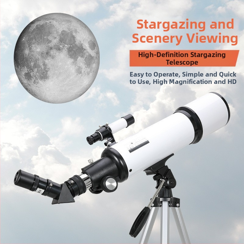 Трансграничен астрономически телескоп, професионален астрономически телескоп за наблюдение на звезди 70500, астрономически телескоп за дълбок космос, начално ниво, високоенергийна студентска раница