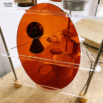 Tiesioginio pardavimo akrilo vandens puodelis kvepalų kosmetikos stovas darbalaukio laikymo apdaila aromaterapijos žvakių dėklas vitrina