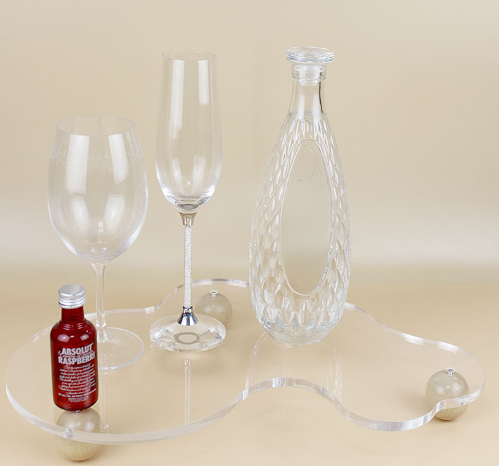 Tiesioginio pardavimo akrilo vandens puodelis kvepalų kosmetikos stovas darbalaukio laikymo apdaila aromaterapijos žvakių dėklas vitrina