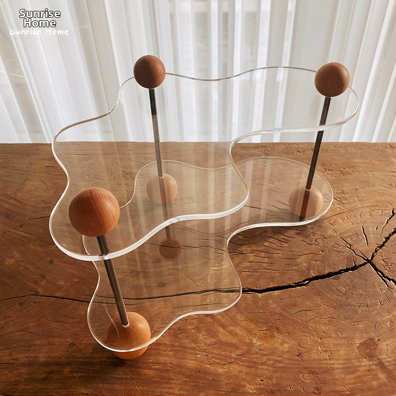 Tiesioginio pardavimo akrilo vandens puodelis kvepalų kosmetikos stovas darbalaukio laikymo apdaila aromaterapijos žvakių dėklas vitrina