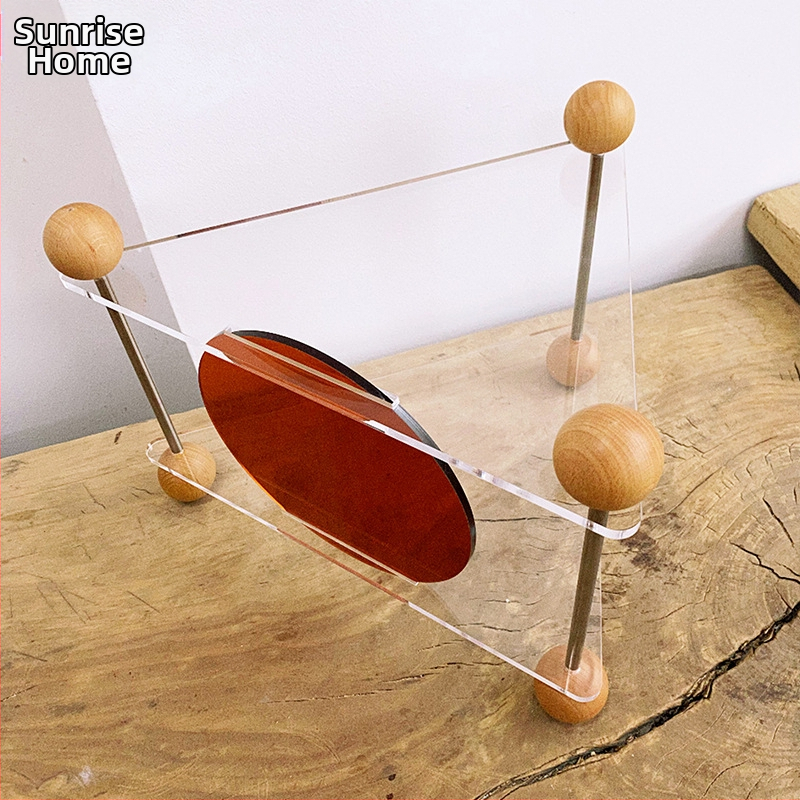 Tiesioginio pardavimo akrilo vandens puodelis kvepalų kosmetikos stovas darbalaukio laikymo apdaila aromaterapijos žvakių dėklas vitrina