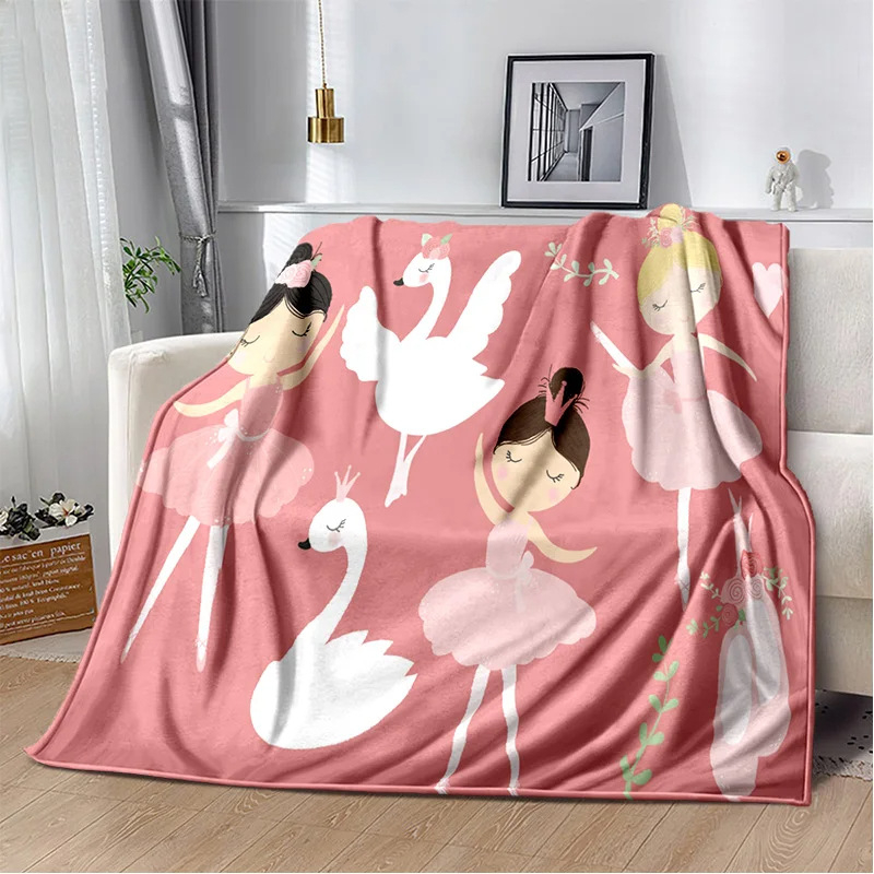 Armas balletitüdruk, baleriin, haldjas, koomiksitekk, flanelltekk elutoa, magamistoa diivani kaunistamiseks