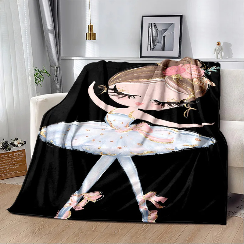 Armas balletitüdruk, baleriin, haldjas, koomiksitekk, flanelltekk elutoa, magamistoa diivani kaunistamiseks