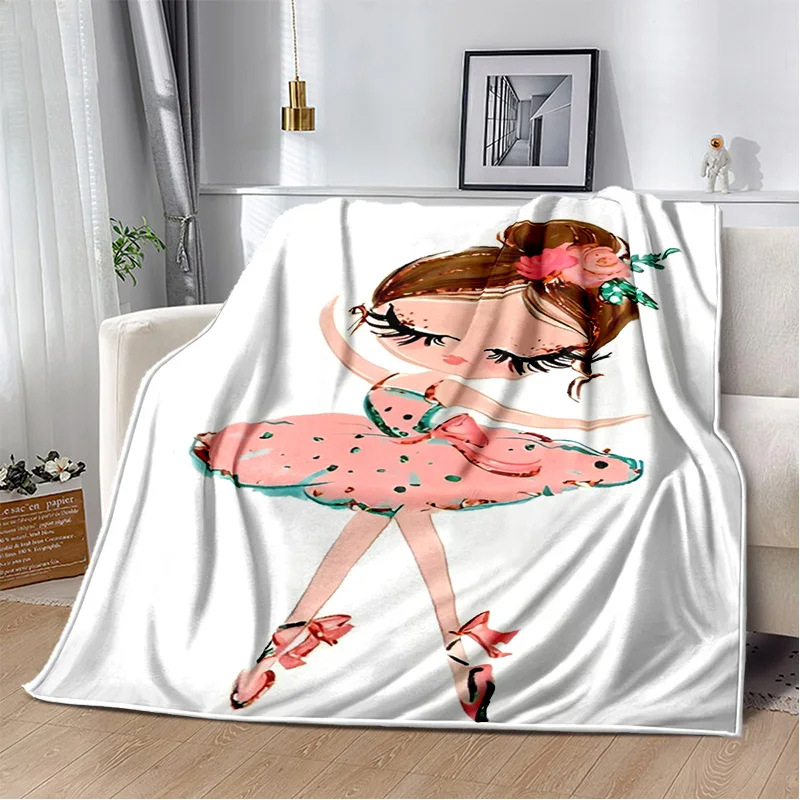 Armas balletitüdruk, baleriin, haldjas, koomiksitekk, flanelltekk elutoa, magamistoa diivani kaunistamiseks