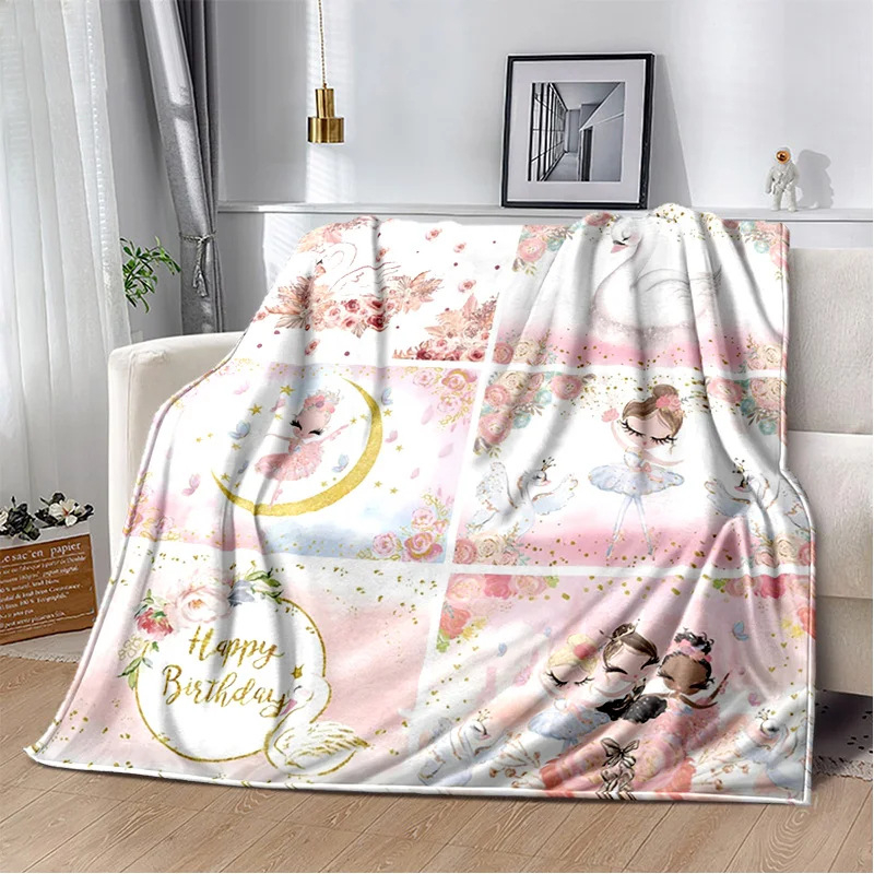 Armas balletitüdruk, baleriin, haldjas, koomiksitekk, flanelltekk elutoa, magamistoa diivani kaunistamiseks