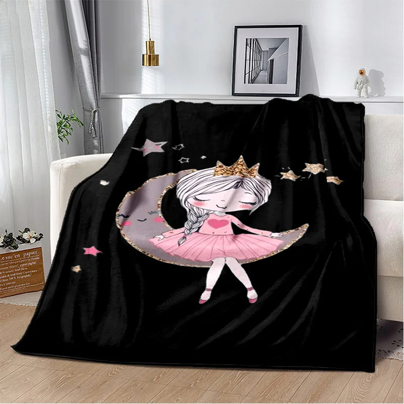Armas balletitüdruk, baleriin, haldjas, koomiksitekk, flanelltekk elutoa, magamistoa diivani kaunistamiseks