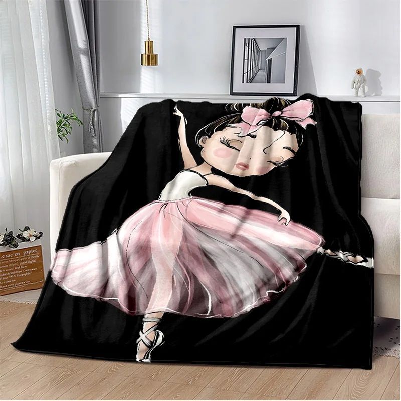 Armas balletitüdruk, baleriin, haldjas, koomiksitekk, flanelltekk elutoa, magamistoa diivani kaunistamiseks