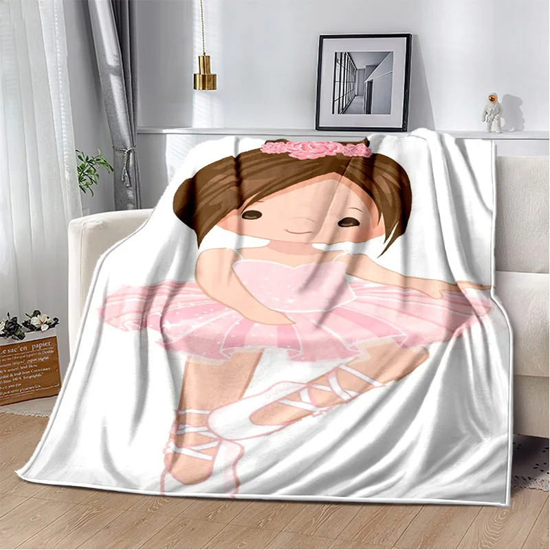 Armas balletitüdruk, baleriin, haldjas, koomiksitekk, flanelltekk elutoa, magamistoa diivani kaunistamiseks