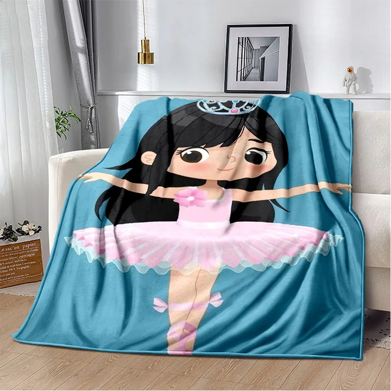 Armas balletitüdruk, baleriin, haldjas, koomiksitekk, flanelltekk elutoa, magamistoa diivani kaunistamiseks