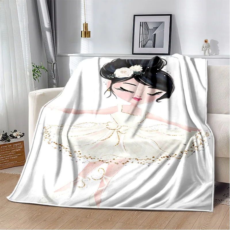 Armas balletitüdruk, baleriin, haldjas, koomiksitekk, flanelltekk elutoa, magamistoa diivani kaunistamiseks