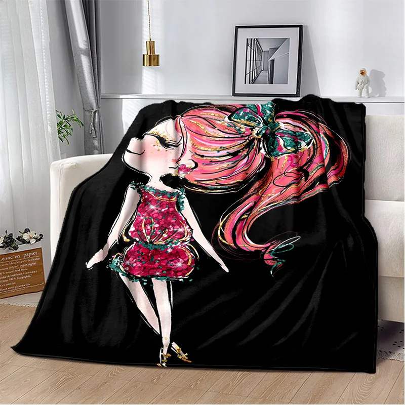 Armas balletitüdruk, baleriin, haldjas, koomiksitekk, flanelltekk elutoa, magamistoa diivani kaunistamiseks