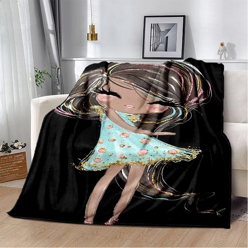 Armas balletitüdruk, baleriin, haldjas, koomiksitekk, flanelltekk elutoa, magamistoa diivani kaunistamiseks