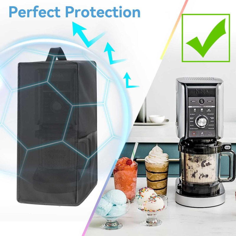 Capac de praf pentru mașină de înghețată rasă, potrivit pentru Ninja Nc501 Creami Luxury 11-în-1, capac pentru mașină de deserturi