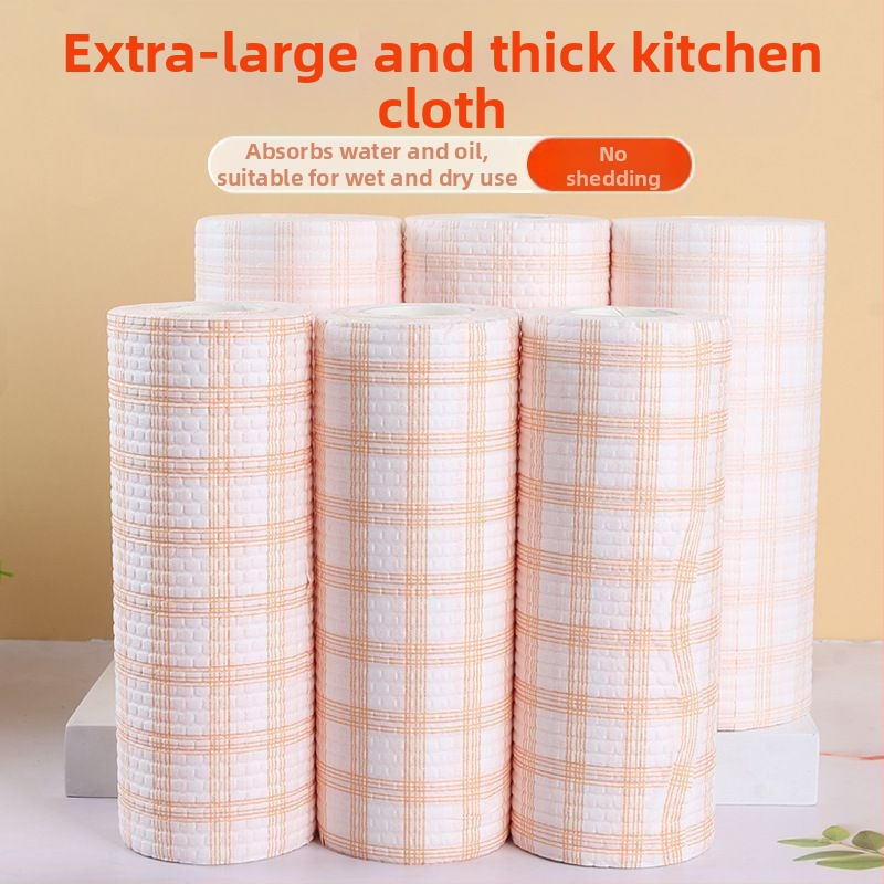 Köögipaberi puhastusvahendid Lazy Rag ühekordselt kasutatav nõudepesulapp vett imav kuiv märg kaheotstarbeline õli imav paberrätik spetsiaalne