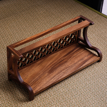 Naujas riešuto spalvos dvigubo naudojimo puodelių laikiklis arbatos puodeliams arbatinukams laikyti antikvarinis stovas nauja kiniško stiliaus arbatos lentyna arbatos staliukas laikymo lentyna