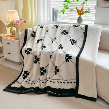 Mustvalge katioonne pilvebrokaat sametkomposiitmaterjalist multifunktsionaalne tekk vaba aja veetmise tekk samettekk piiriülene eksklusiivne kinkekarbi komplekt