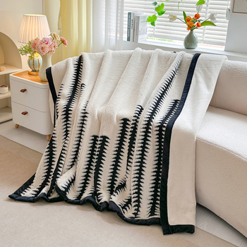 Mustvalge katioonne pilvebrokaat sametkomposiitmaterjalist multifunktsionaalne tekk vaba aja veetmise tekk samettekk piiriülene eksklusiivne kinkekarbi komplekt